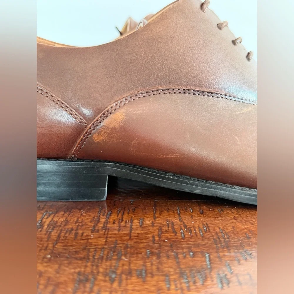 Brooks Brothers Cassel Cap Toe Oxford men’s size 11 Cognac Leather NWOB